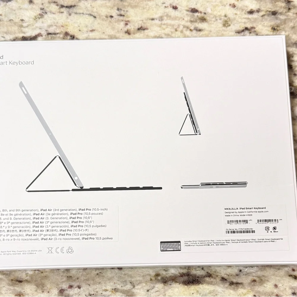 NEW!!!Apple Smart Keyboard for iPad 9th gen Box Pro 10.5 Air 3rd 9th 8th 7th